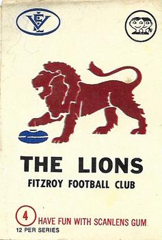 1974 Scanlens VFL - Club Stickers #4 Lions Front